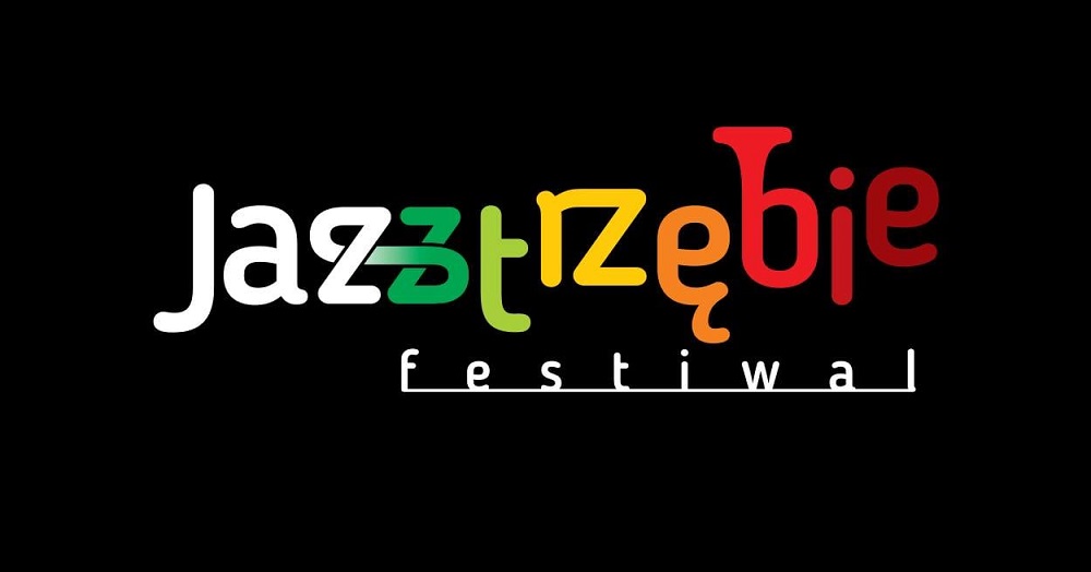 logo festiwalu jazztrzębie w kolorze biało-zielono-źółto-pomarańczowo-czerwonym