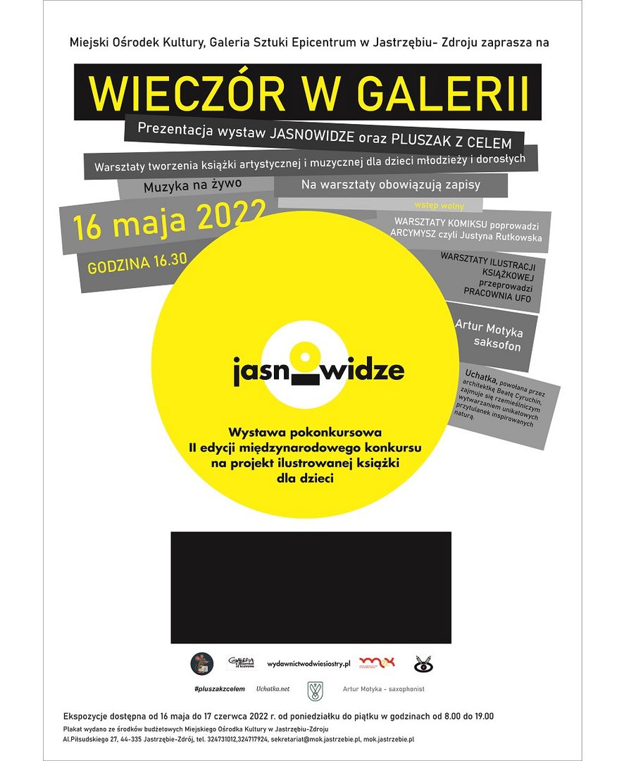 plakat wydarzenia "wieczor w galerii"