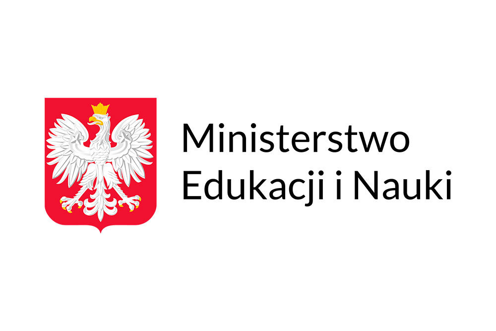 Godło państwowe i nazwa ministerstwa.