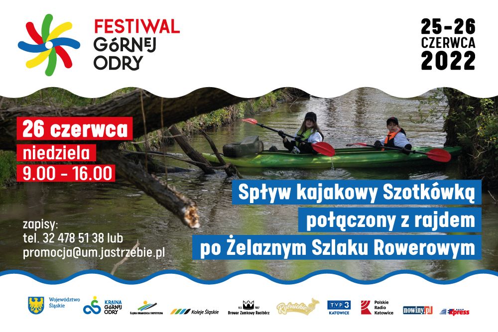 plakat spływu kajakowego połączonego z rajdem rowerowym