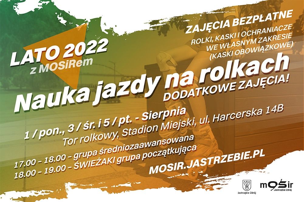plakat o nauce jazdy na rolkach