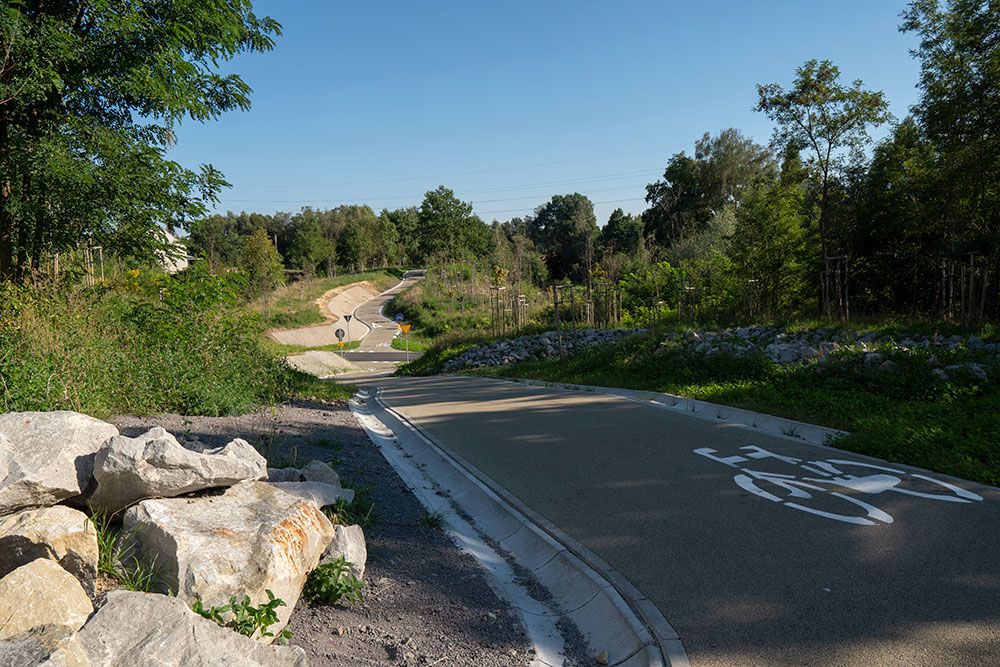 Zdjęcie przedstawia ścieżki na Żelaznym Szlaku Rowerowym.