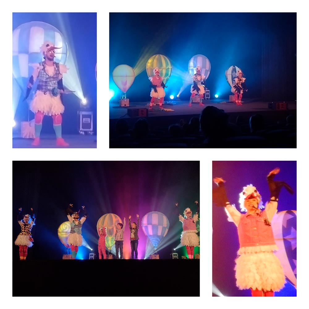 Kolaż zdjęć z przedstawienia.