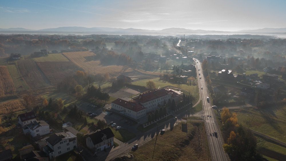 Zdjęcie z lotu ptaka - Ruptawa-Cisówka - szkoła.