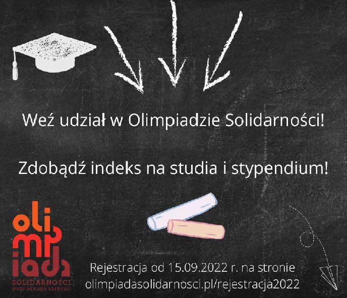 Zdjęcie przedstawia plakat konkursu Olimpiady Solidarności.