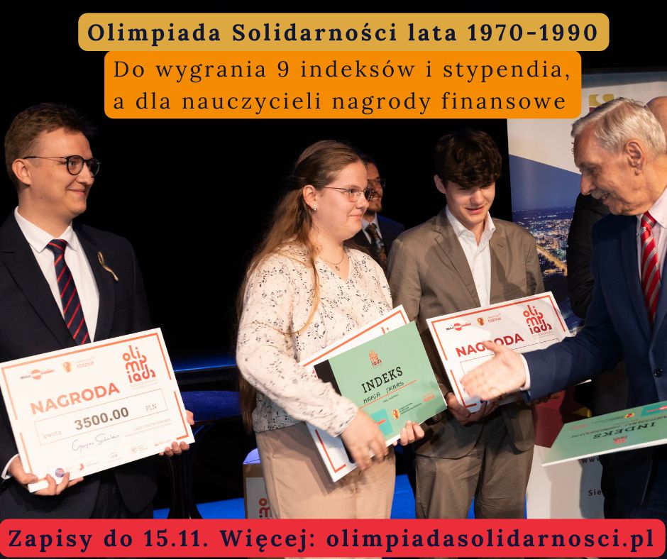 Zdjęcie przedstawia plakat konkursu Olimpiady Solidarności.