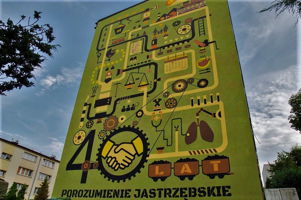 Zdjęcie przedstawia mural na ul. Śląskiej.