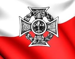 Obrazek poglądowy, symbol na biało czerwonej fladze. 