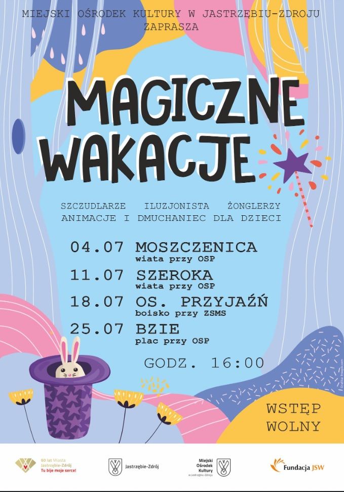 plakat magiczne wakacje 