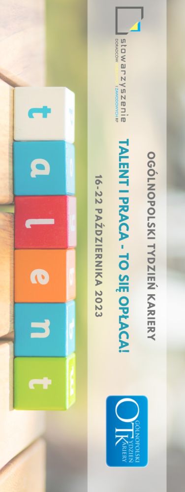 Zdjęcie przedstawia plakat Ogólnopolskiego Tygodnia Kariery.