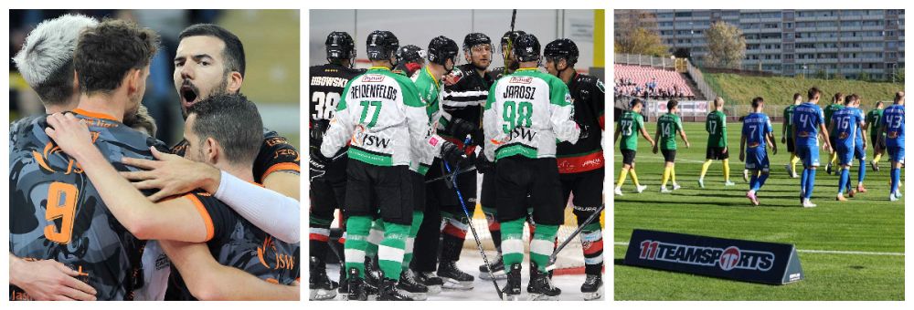 Zdjęcie przedstawia kolaż fotografii jastrzębskich sportowców.