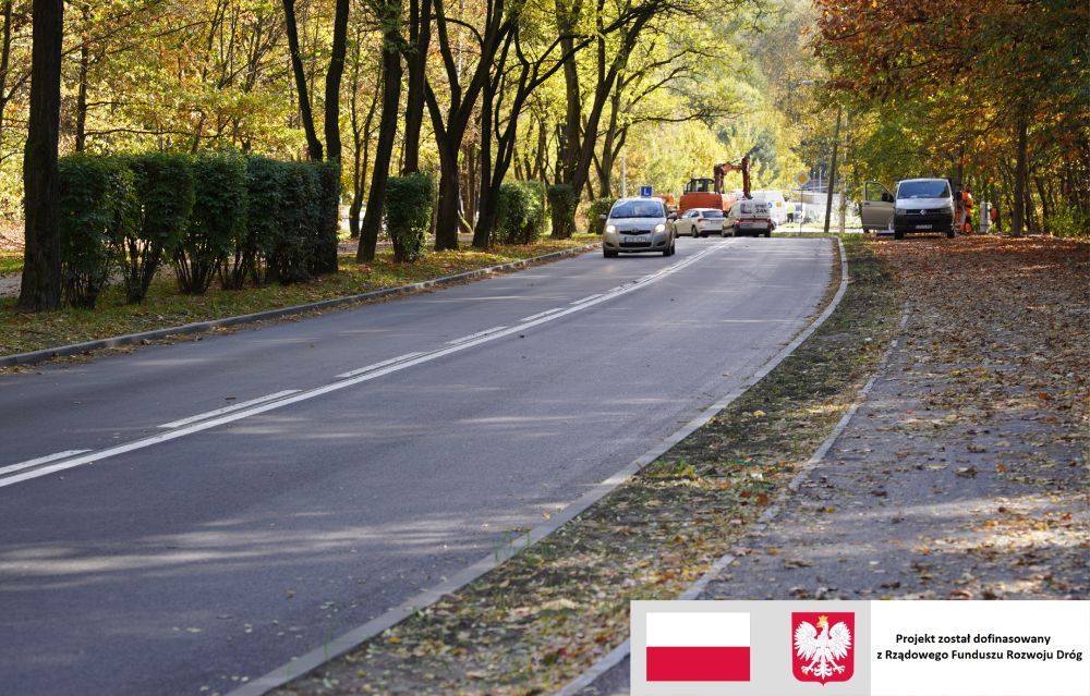 Zdjęcie przedstawia ul. Jagiełły w końcowej fazie remontu.