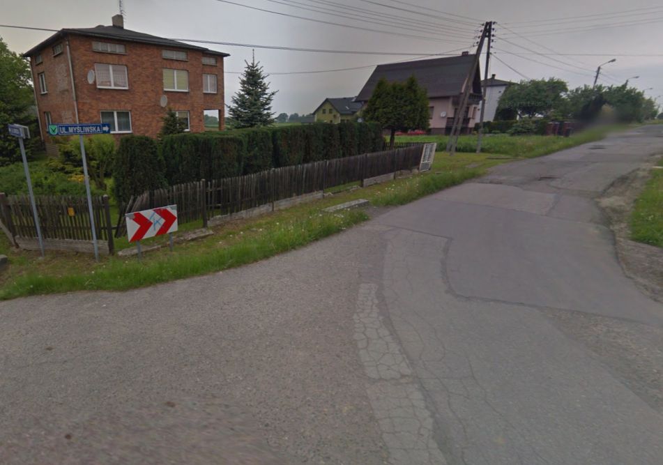 Zdjęcie przedstawia ul. Myśliwską w Jastrzębiu-Zdroju
