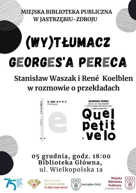 Zdjęcie przedstawia plakat zapowiadający spotkanie w Bibliotece.