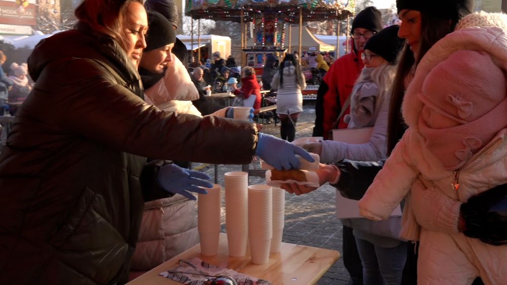 Zdjęcie przedstawia miejską wigilię w Jastrzębiu-Zdroju.