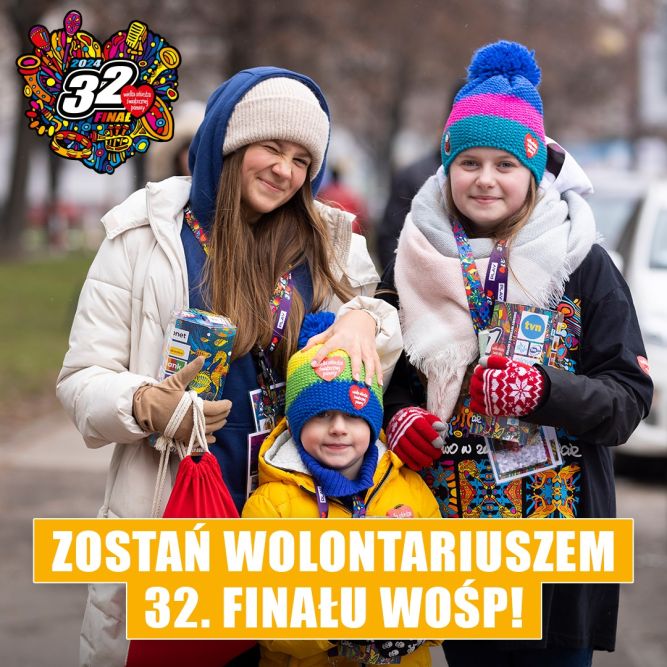 Zdjęcie przedstawia wolontariuszy WOŚP.