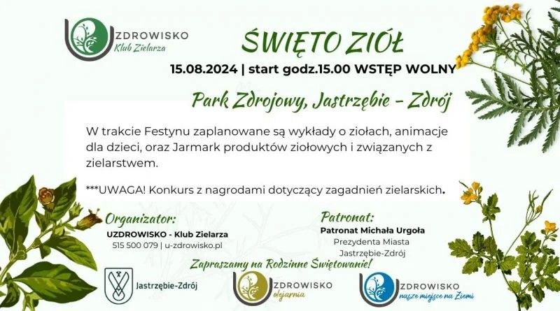 Zdjęcie przedstawia plakat promujący Święto Ziół.
