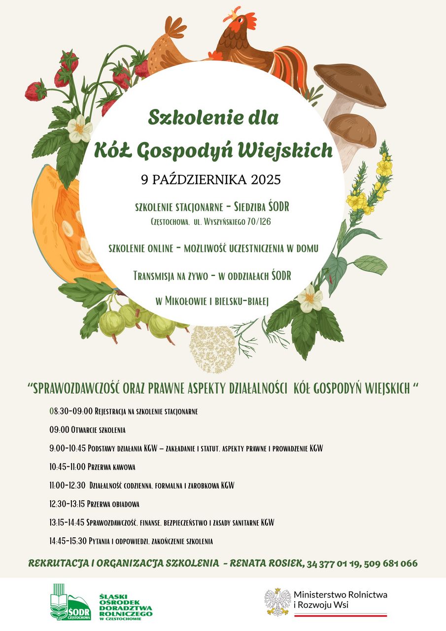 Plakat szkolenia, szczegóły w treści artykułu