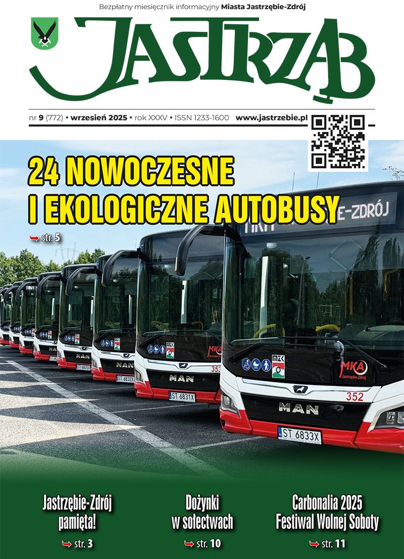 Okładka wrześniowego wydania gazety Jastrząb.