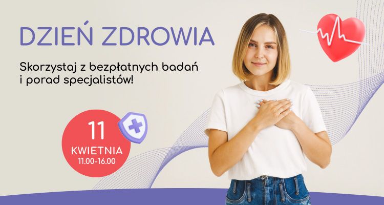 Zaproszenie na Dzień Zdrowia 11 kwietnia w Galerii Zdrój.