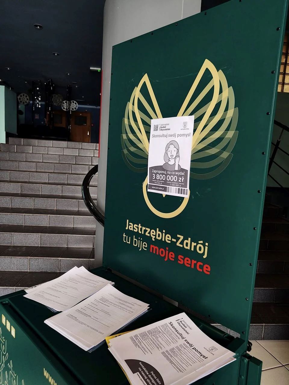 wózek konsultacyjny Jastrzębskiego Budżetu Obywatelskiego 