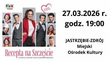 Na zdjęciu widoczni aktorzy występujący w spektaklu Recepta na Szczęście 
