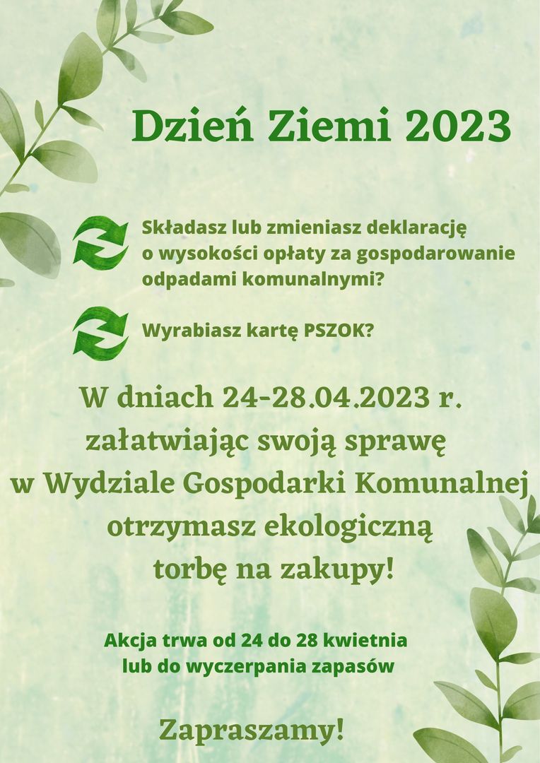 Plakat dzień ziemi 2023 rok.