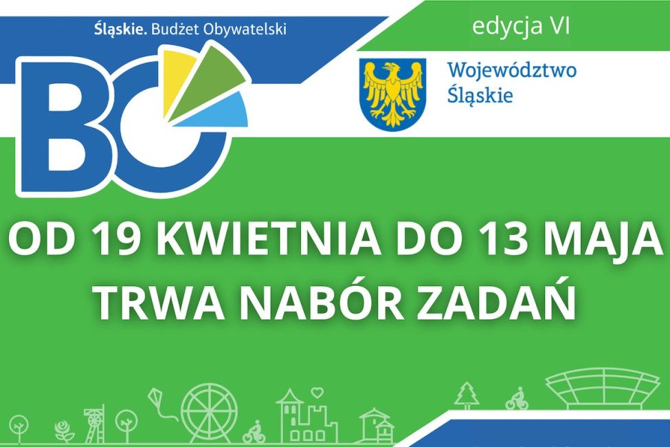 Plakat zachęca do składania wniosków do Marszałkowskiego Budżetu Obywatelskiego.