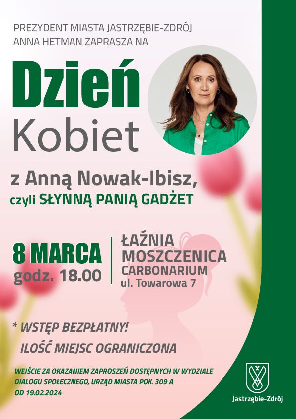 Zdjęcie przedstawia plakat zapowiadający Dzień Kobiet w Carbonarium.